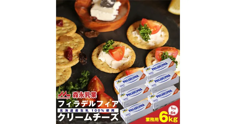 【ふるさと納税】 【森永乳業】業務用！フィラデルフィア　クリームチーズ　6kg （1kg×6箱） KRAFT （ チーズ ちーず スイーツ チーズケーキ ちーずけーき 北海道 業務用 1kg ケーキ お菓子 菓子 洋菓子 52000 52000円 52,000 52,000円 5万2千円 5万2千 ）