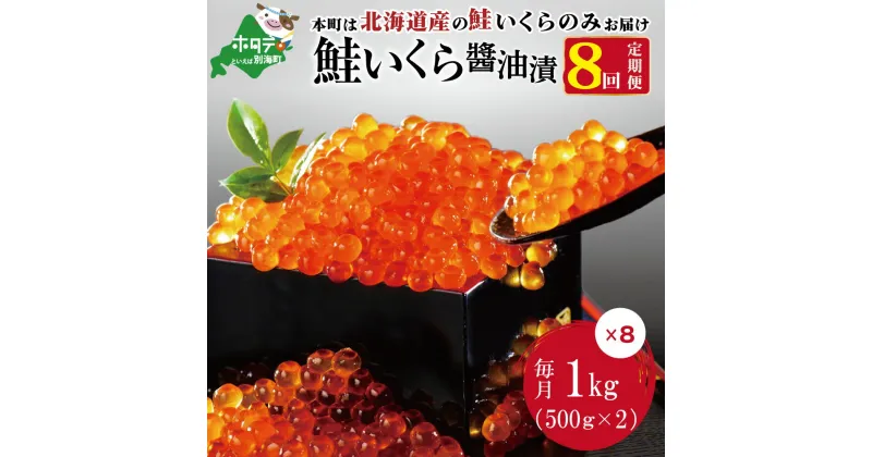 【ふるさと納税】【 年8回 いくら 定期便 毎月 定期 】北海道 産 鮭 イクラ 1kg ( 250g × 4パック ) 8回 産直 計 8kg （ ふるさと納税 イクラ 定期便 いくら 定期便 醤油漬け 小分け 大粒 鮭卵 国産 1キロ 8 8ヶ月 8ケ月 8ヵ月 8カ月 8か月 訳あり 送料無料 秋 旬 ）