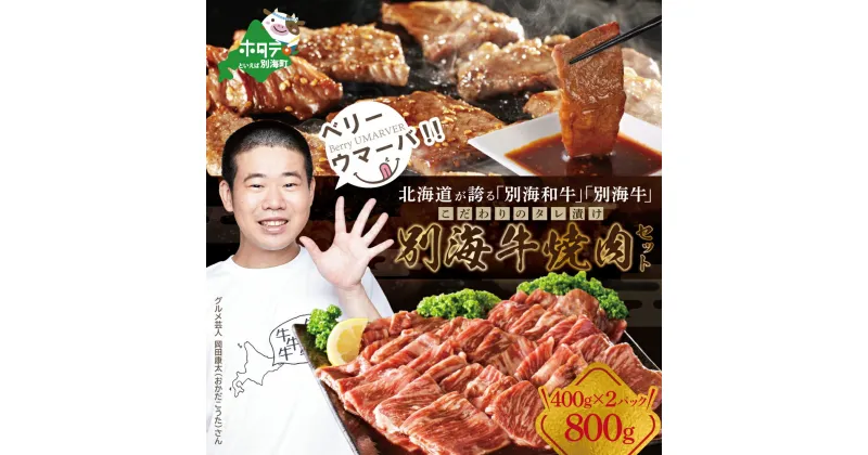 【ふるさと納税】【黒毛和牛】別海和牛 焼肉用 タレ漬け 味付焼肉 800g ( 400g × 2P ) 特製 焼肉 用 つけだれつき【北海道 別海町産】(ふるさと納税 訳あり ふるさと納税 肉 赤身 ふるさと納税 牛肉 赤身 ふるさと納税 焼肉 ふるさと納税 焼き肉 送料無料)