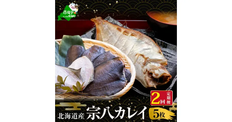 【ふるさと納税】【定期便】北海道 産 一夜干し 宗八 カレイ 5枚 × 2ヵ月 【全 2回 】 ( 一夜干し 宗八 カレイ 宗八 かれい 干物 北海道 北海道産 ）