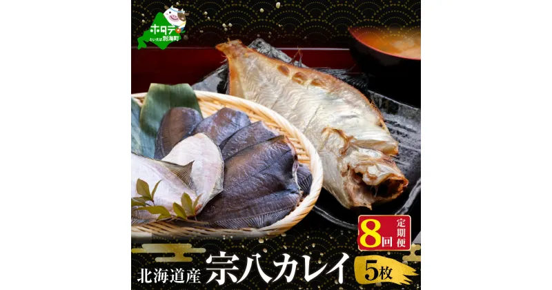 【ふるさと納税】【定期便】北海道 産 一夜干し 宗八 カレイ 5枚 × 8ヵ月 【全 8回 】 ( 一夜干し 宗八 カレイ 宗八 かれい 干物 北海道 北海道産 ）（ 9万6千円 96000円 96,000円 96000 96,000 ）