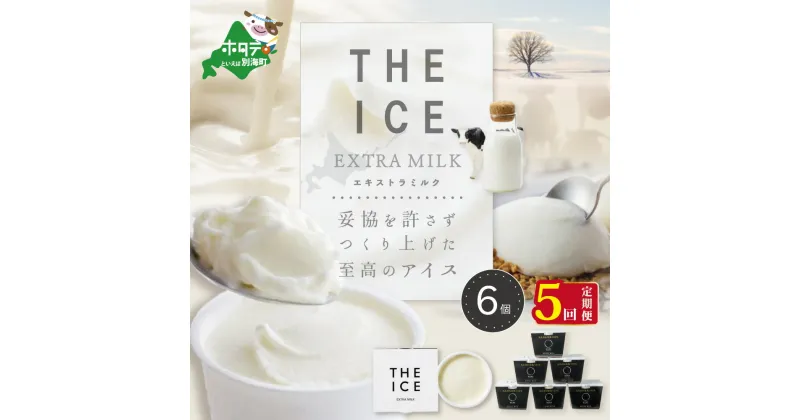 【ふるさと納税】【毎月定期便】【THE ICE】エキストラミルク6個×5ヵ月定期便（J FARM AMUSE 株式会社）