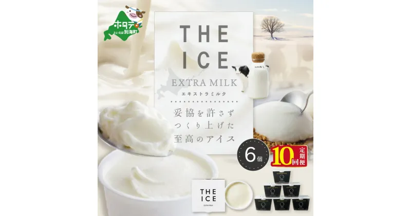 【ふるさと納税】【毎月定期便】【THE ICE】エキストラミルク6個×10ヵ月定期便（J FARM AMUSE 株式会社）