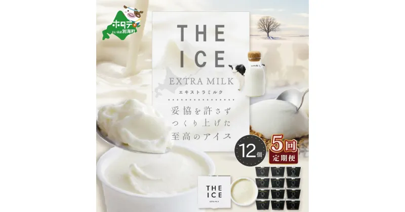 【ふるさと納税】【毎月定期便】【THE ICE】エキストラミルク12個×5ヵ月定期便（J FARM AMUSE 株式会社）