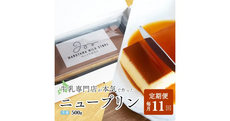 【ふるさと納税】【定期便】濃厚プリン　New Pudding（ニュープディング）（500g×1本）×11ヶ月【be152-0931-100-11】(プリン 乳製品 スイーツ 北海道 別海町定期便 11ヶ月 11ヵ月 11か月 11回)