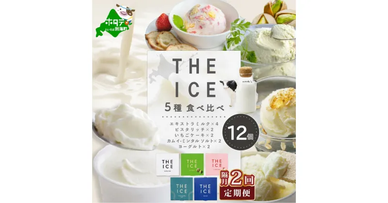 【ふるさと納税】【隔月2回定期便】【THE ICE】5種食べ比べ 12個セット【CJB020207】