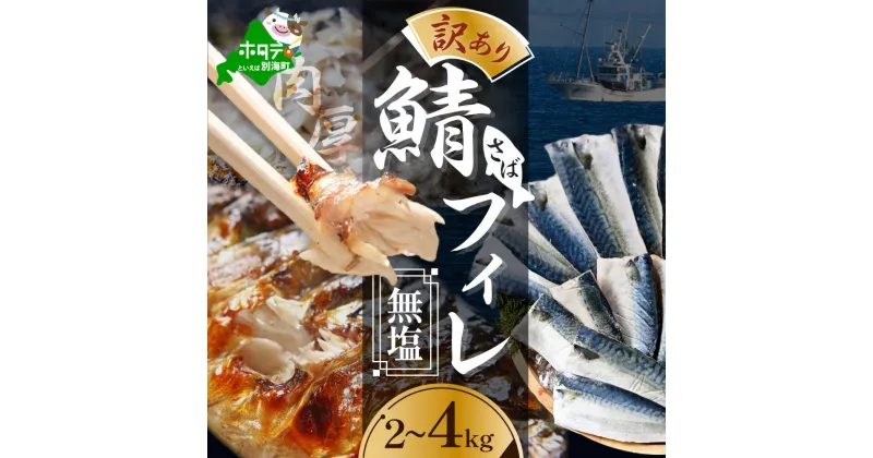 【ふるさと納税】 サバ 無塩 フィレ 2～4kg 【内容量が選べる】（ 国産 鯖 ふるさと納税 サバ 無塩鯖 無塩サバ 魚 切り身 ふるさと納税 訳あり 魚 わけあり ふるさと おかず 惣菜 大容量 ） 北海道 別海町