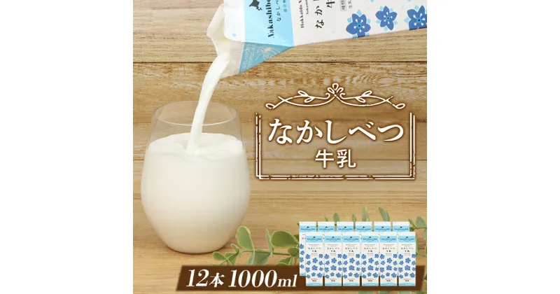 【ふるさと納税】なかしべつ牛乳1L×12本 牛乳 北海道 ミルク 乳製品 乳飲料 健康 朝食 高栄養 国産 お取り寄せ ふるさと納税 中標津町 中標津【1401601】