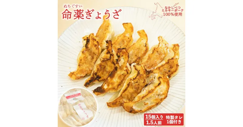 【ふるさと納税】なかしべつミルキーポーク 100％使用 命薬ぎょうざ 15個 餃子 ぎょうざ ギョーザ オンライン 申請 ふるさと納税 北海道 中標津 本格 中華 点心 飲茶 ミルキーポーク 簡単調理 絶品 グルメ 約1.5人前 中標津町【53011】