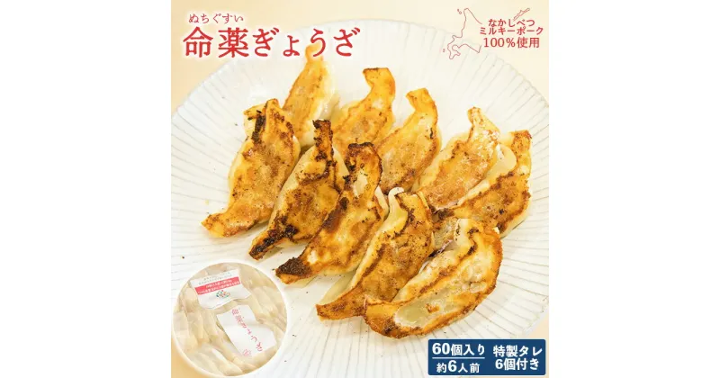 【ふるさと納税】なかしべつミルキーポーク 100％使用 命薬ぎょうざ 60個 餃子 ぎょうざ ギョーザ オンライン 申請 ふるさと納税 北海道 中標津 本格 中華 点心 飲茶 ミルキーポーク 簡単調理 絶品 グルメ 約6人前 中標津町【53014】