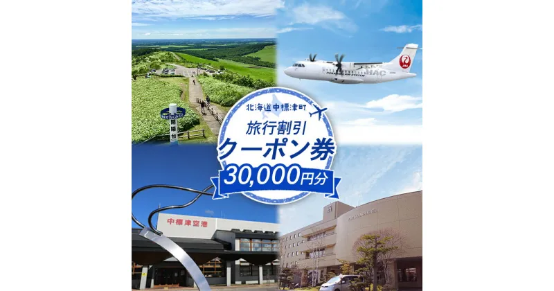 【ふるさと納税】旅行割引 クーポン券 30,000円分 寄付額 100,000円 オンライン 申請 ふるさと納税 北海道 中標津 旅行 旅行券 旅行クーポン 航空券 宿泊券 レンタカー タクシー 中標津町【64010】