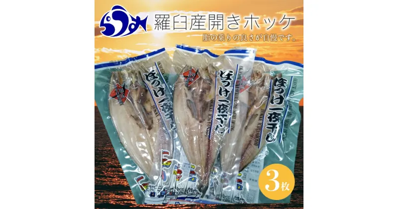 【ふるさと納税】羅臼産開きホッケ（M）3枚セット 生産者 支援 応援 | 魚 北海道 海産物 魚介 魚介類 生産者