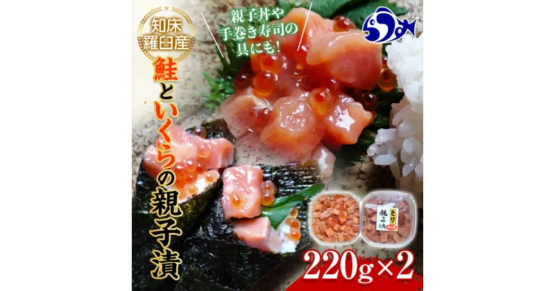 【ふるさと納税】知床羅臼産 鮭といくらの親子漬220g×2 イクラ いくら丼 海鮮丼 魚卵 羅臼町 北海道 海産物 ご飯のお供 生産者 支援 応援