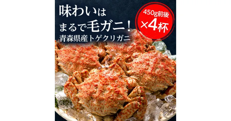 【ふるさと納税】【厳選逸品】青森産 丸勝水産のトゲクリガニ(450g前後×4杯)【配送不可地域：離島】【1142799】