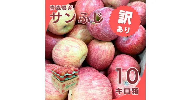 【ふるさと納税】【令和7年1月下旬頃発送】産地直送 青森県産 訳ありサンふじ10キロ箱 26～46玉 青森県産りんご【配送不可地域：離島・沖縄県】【1288124】