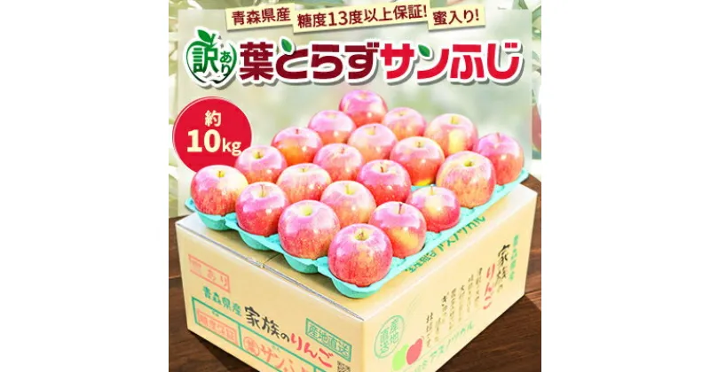 【ふるさと納税】【青森市産】糖度13度以上!蜜入り!訳あり葉とらずサンふじ家庭用約10kg【配送不可地域：離島・沖縄県】【1435994】