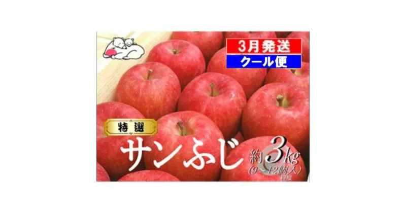 【ふるさと納税】【クール便】3月発送 白熊 特選 サンふじ 絆 約3kg 糖度13度【弘前市産 青森りんご】　 果物 フルーツ 食後 デザート シャキシャキ ジューシー りんごの王様 　お届け：2025年3月1日～2025年3月31日