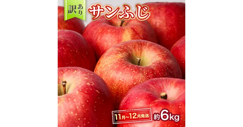 【ふるさと納税】【11月～12月発送】高谷農園 訳あり サンふじ 約 6kg 【弘前市産・青森りんご】　果物類・林檎・りんご・リンゴ　お届け：2024年11月27日～2024年12月22日