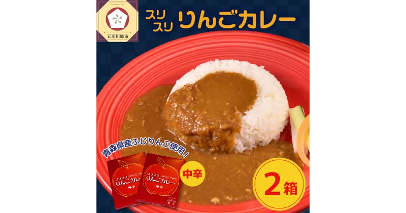 【ふるさと納税】レトルトカレー 中辛 180g×2箱 すりおろし りんご 入り フルーツカレー 【 喫茶店 赤い屋根の「 駅 舎」で 人気 カレー レトルト 360g 林檎 かれー 加工品 五所川原 青森 】