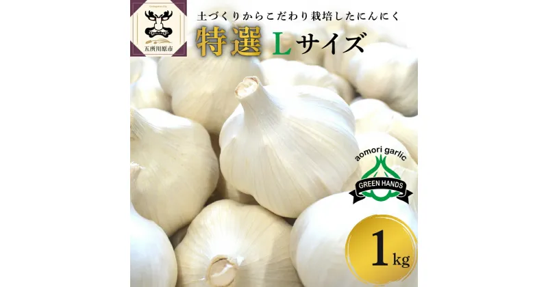 【ふるさと納税】にんにく 1kg 青森 （特選品）Lサイズ 青森 五所川原 ニンニク 大蒜 ガーリック 野菜 薬味 ハーブ にんにく 醤油漬けにも♪