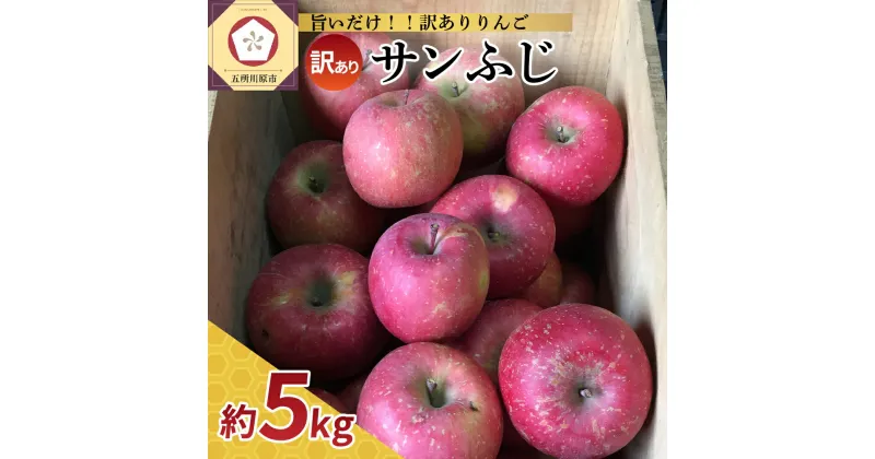 【ふるさと納税】《 先行予約 》【 訳あり 】 サンふじ 5kg ( 配送時期が選べる 12月 1月) / 不揃い 規格外 りんご 林檎 アップル 常温保存 秋 旬 果物 くだもの フルーツ 国産 常温保存 青森県 五所川原市