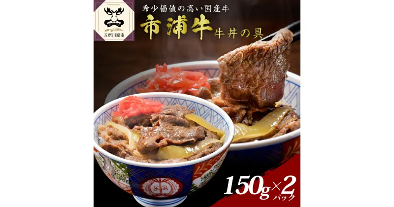 【ふるさと納税】市浦牛 国産 黒毛和牛 牛丼の具 150g × 2パック （ 合計 300g ） 【 黒毛和牛 和牛 牛肉 国産 牛丼 冷凍 】