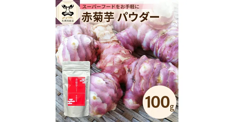 【ふるさと納税】赤菊芋 パウダー 100g 【 赤 菊芋 きくいも キクイモ 粉末 加工品 青森県 五所川原市】