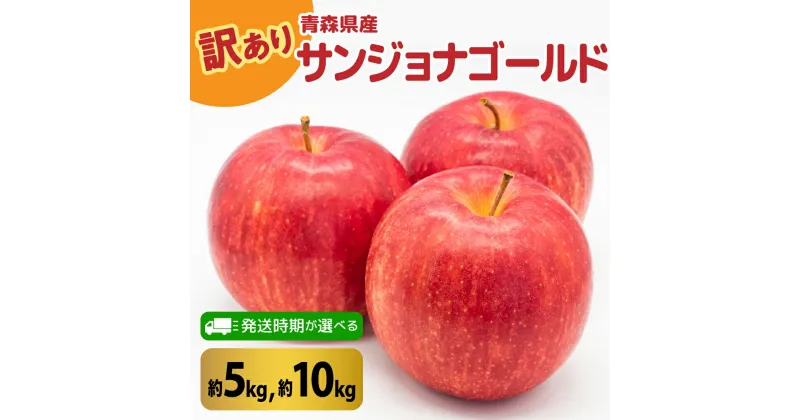 【ふるさと納税】【 訳あり 】 サンジョナゴールド 5kg または 10kg ( 配送時期が選べる 10月～3月) りんご 林檎 アップル 不揃い 規格外 家庭用 秋 旬 常温保存 青森県 五所川原市