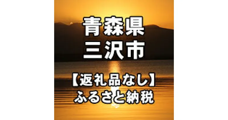 【ふるさと納税】青森県三沢市への寄付（返礼品はありません）