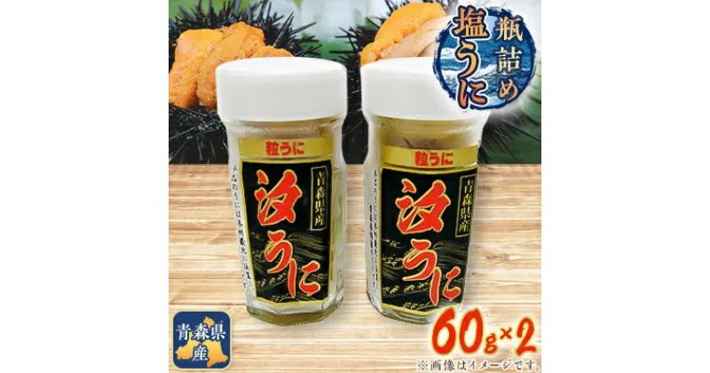 【ふるさと納税】【とろける食感】下北産瓶詰め塩うに(60g×2)【配送不可地域：離島】【1047535】