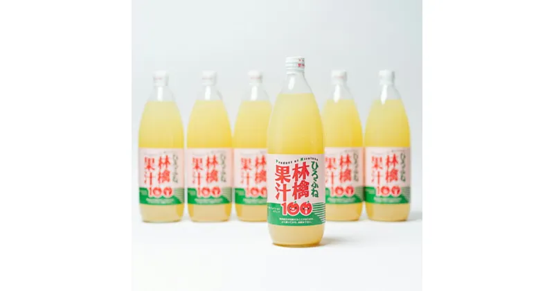 【ふるさと納税】ひろふね林檎果汁100％（ブレンド1L×6本入り）　【飲料類・果汁飲料・りんご・ジュース・果物類・林檎・リンゴ】 レビューキャンペーン