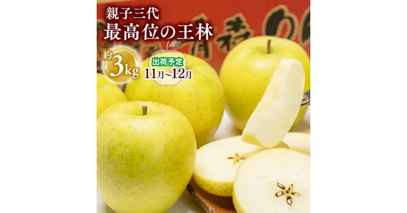 【ふるさと納税】【全国ふじコンテスト最高賞受賞・青森りんご・平川市広船産・11月・12月発送】年内 家庭用　親子三代最高位の王林 約3kg リンゴ りんご リンゴ 平川市 青森 レビューキャンペーン