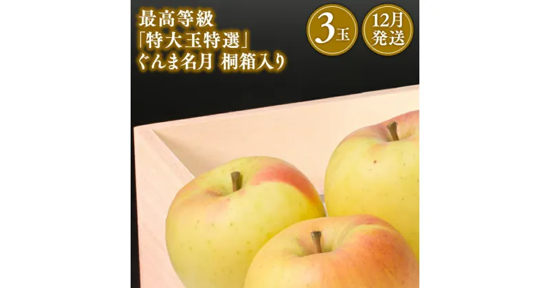 【ふるさと納税】青森県産 最高等級「特大玉特選」ぐんま名月 3玉 桐箱入【青森県 平川市 那由多のりんご園】12月発送 青森 青森県産 平川 りんご リンゴ 林檎 くだもの 果物 名月 詰め合わせ フルーツ レビューキャンペーン