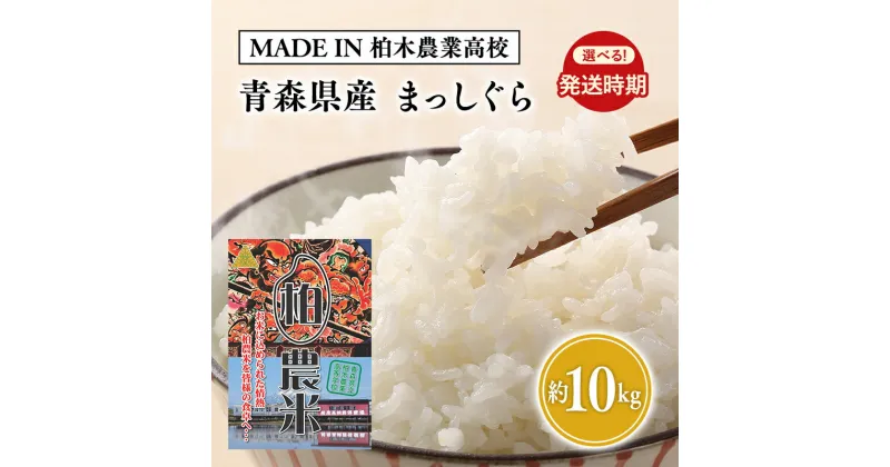 【ふるさと納税】≪発送時期が選べる≫【MADE IN 柏木農業高校】令和6年産 まっしぐら 約10kg 【青森県 平川市】11月中旬頃発送 1月中旬頃発送 お米 米 コメ 精米 あおもり米 白米 ごはん ご飯 青森県産 平川市産 レビューキャンペーン