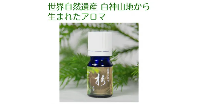 【ふるさと納税】世界自然遺産白神山地から生まれたアロマ「杉」精油 2ml ディフューザー付　アロマグッズ