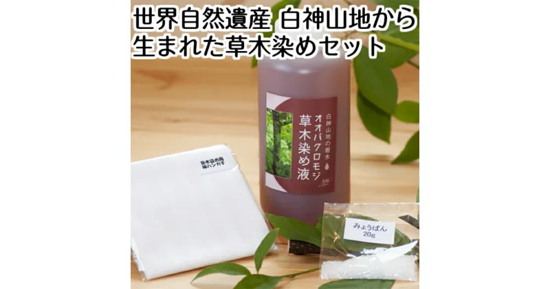 【ふるさと納税】世界自然遺産白神山地から生まれた草木染めセット　雑貨・日用品・ファッション小物