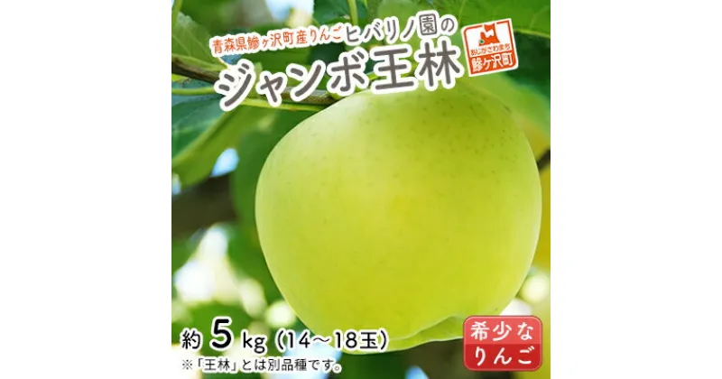 【ふるさと納税】りんご 青森 ジャンボ王林 リンゴ 約 5kg （14～18玉） 青森県 鰺ヶ沢町産 ヒバリノ園 フルーツ 果物 果物類 白神山地 林檎 2024 ※発送予定：11月10日～11月20日※オンライン決済のみ　 鰺ヶ沢町 　お届け：2024年11月10日～11月20日