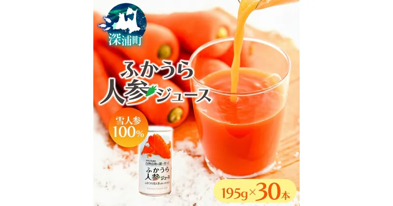 【ふるさと納税】ふかうら人参ジュース195g×30本　果汁飲料・野菜飲料・にんじんジュース・人参ジュース・人参・野菜ジュース