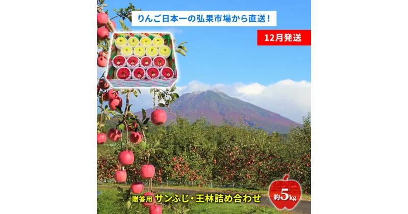 【ふるさと納税】【12月発送】贈答用 サンふじ・王林詰め合わせ 約5kg【青森りんご】　 果物 フルーツ デザート 食後 新鮮 甘味が強い ジューシー 産地直送 　お届け：2024年12月1日～2024年12月26日