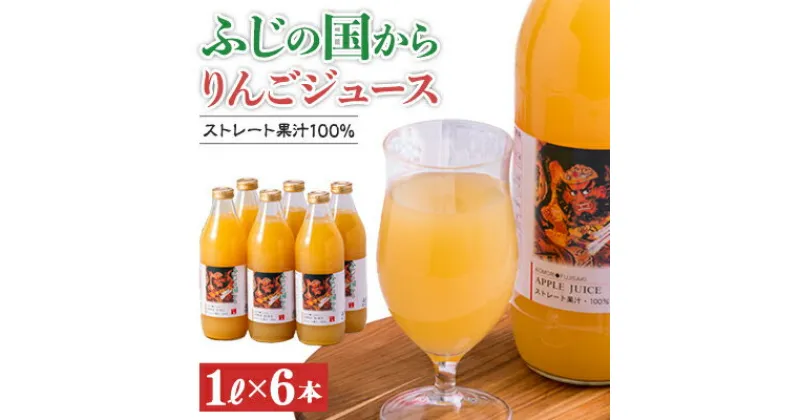 【ふるさと納税】ふじの国からりんごジュース1リットル×6本入り　約6kg【配送不可地域：離島・沖縄県】【1145339】