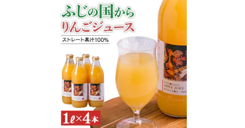 【ふるさと納税】ふじの国からりんごジュース1リットル×2本入り×2箱 計4本(約4kg)【配送不可地域：離島】【1445910】