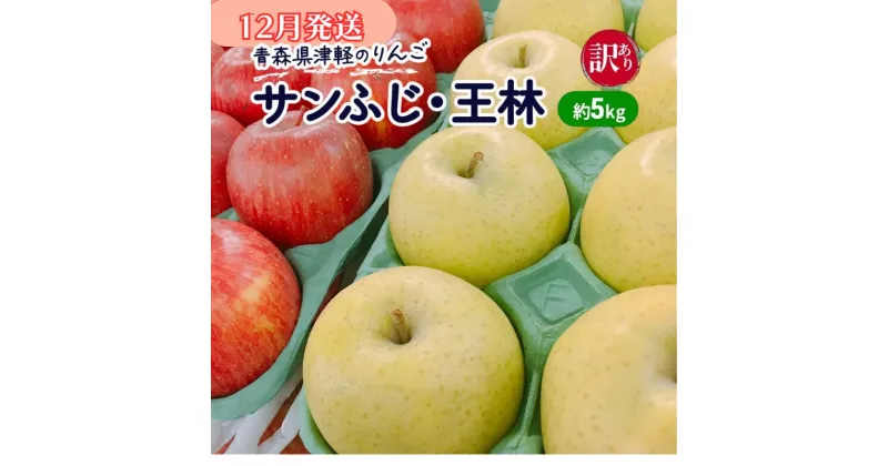 【ふるさと納税】【12月発送】【訳あり】青森県津軽のりんご「サンふじ・王林」約5kg【里いちみfarm】　板柳町　お届け：2024年12月1日～2024年12月25日