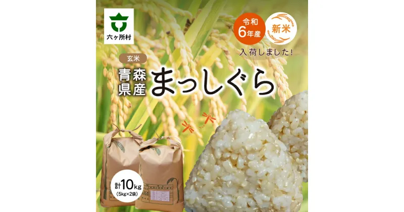 【ふるさと納税】まっしぐら 玄米 10kg（5kg 2袋） 玄米 お米 ブランド米 旬 新鮮 グルメ お取り寄せ ギフト お中元 お歳暮 ふるさと 返礼品 六ヶ所村 青森 送料無料 【田中健】