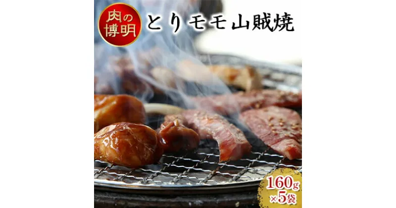 【ふるさと納税】【ヤキニクストック】とりモモ山賊焼 160g×5袋【肉の博明】【焼肉セット】【国産】　 お肉 鶏肉 味付け肉 バーベキュー おかず 一人焼肉 山賊焼き 焼肉 少量パック おかず おつまみ