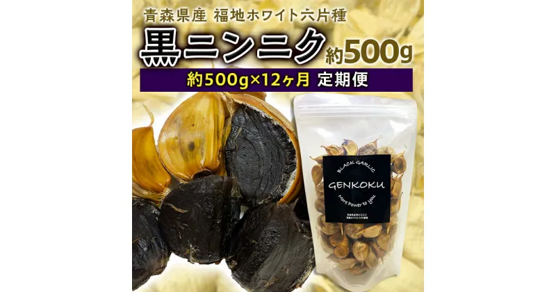 【ふるさと納税】《定期便》青森県産 福地ホワイト六片種 黒ニンニク 1袋 (約500g) × 12ヶ月連続 【エムケーアイ】 青森にんにく ニンニク ガーリック 黒にんにく 青森 県南 南部 最高級品種 福地ホワイト 高級ブランド 日本一 原産地 F21U-117