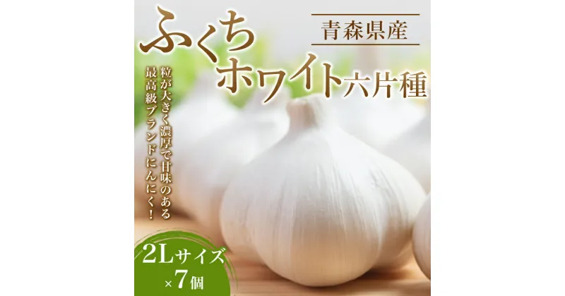 【ふるさと納税】 南部町営市場 直送 にんにく「ふくちホワイト六片種」（2Lサイズ×7個） 《カネテ青果》 青森にんにく ニンニク ガーリック 青森 県南 南部 最高級品種 福地ホワイト 高級ブランド 日本一 産地 F21U-124