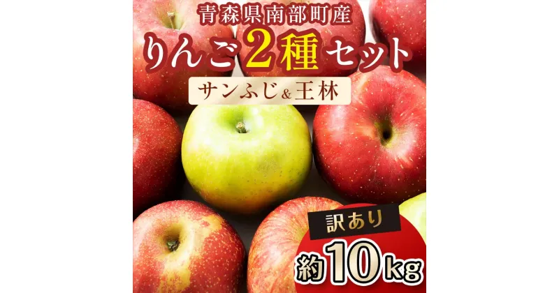 【ふるさと納税】 【訳あり】 青森産 完熟 りんご 約10kg サンふじ 王林 2種セット （中～大玉） 【誠果園】 青森りんご リンゴ 林檎 アップル あおもり 青森 青森県 南部町 三戸 南部 澁川賞受賞 果物 くだもの フルーツ 家庭用 わけあり ワケアリ 訳アリ 規格外品 F21U-227