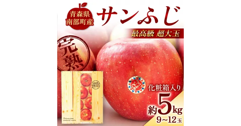 【ふるさと納税】 最高級(超大玉) 青森産 完熟 りんご サンふじ 約5kg 化粧箱入り 【誠果園】 青森りんご リンゴ 林檎 アップル あおもり 青森 青森県 南部町 三戸 南部 澁川賞受賞 果物 くだもの フルーツ F21U-384