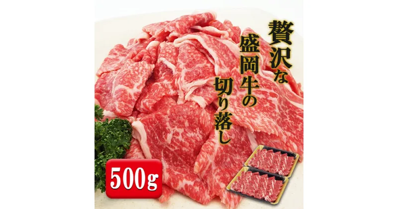 【ふるさと納税】贅沢な盛岡牛の切り落し500g（250g×2p）　 お肉 牛肉 旨味 赤身 やわらか あっさり オススメ 絶品 霜降り 絶妙 バランス 良質 人気 とろける 美味しい