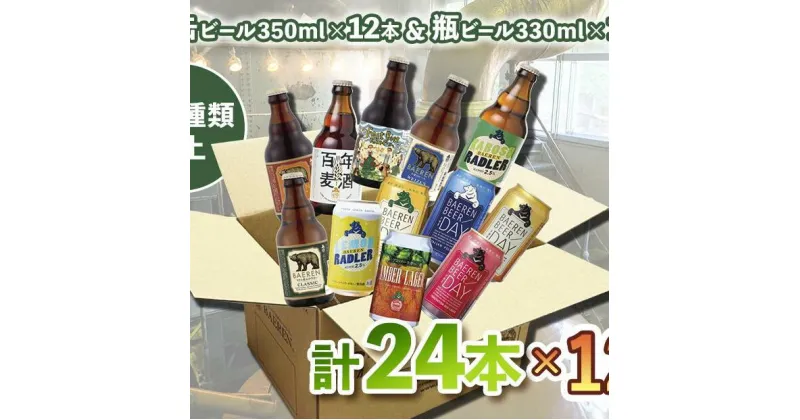 【ふるさと納税】ベアレン醸造所 缶ビール×12本＆瓶ビール×12本 飲み比べ定期24本セット 12ヶ月お届け　定期便・盛岡市